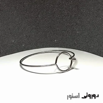 بنگل نقره ای مدل دایره