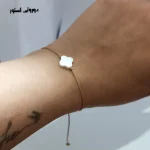 دستبند مینیمال سنگ صدف شیک