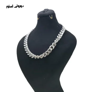 گردن بند زنجیر آلومینیوم طرح کارتیه