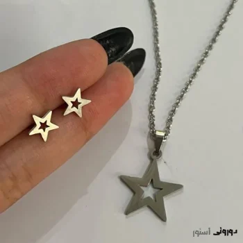 نیم ست طرح نقره دیپلمات مدل ستاره