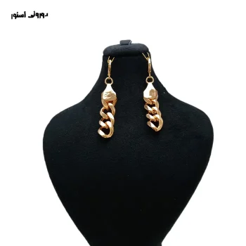 گوشواره زنجیری طرح طلا