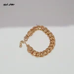 دستبند زنجیری استیل طرح طلا